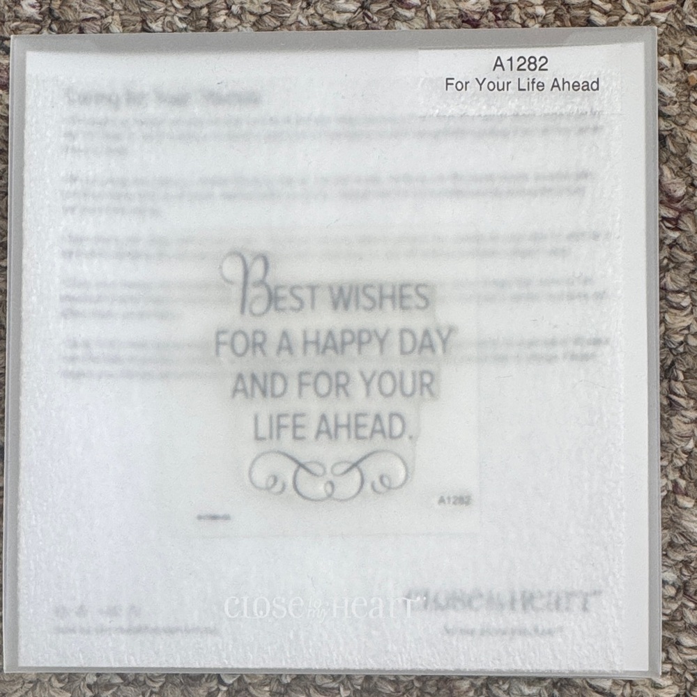 Inspirational Best Wishes Plaque stamp